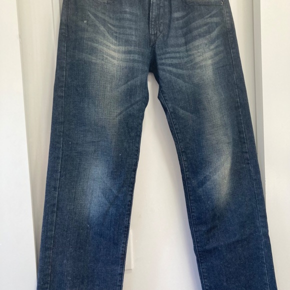 GUESS Jeans Rebel Straight Leg Dark Blue Denim Size 31 x 32 - Picture 8 of 14